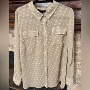 Lane Bryant Womens Blouse Sheer Beige Size 18/20